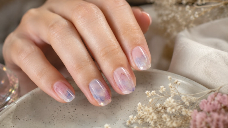 Watercolor nails